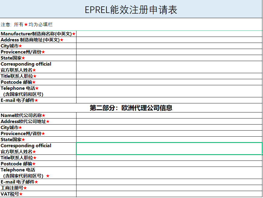 能效标签EPREL